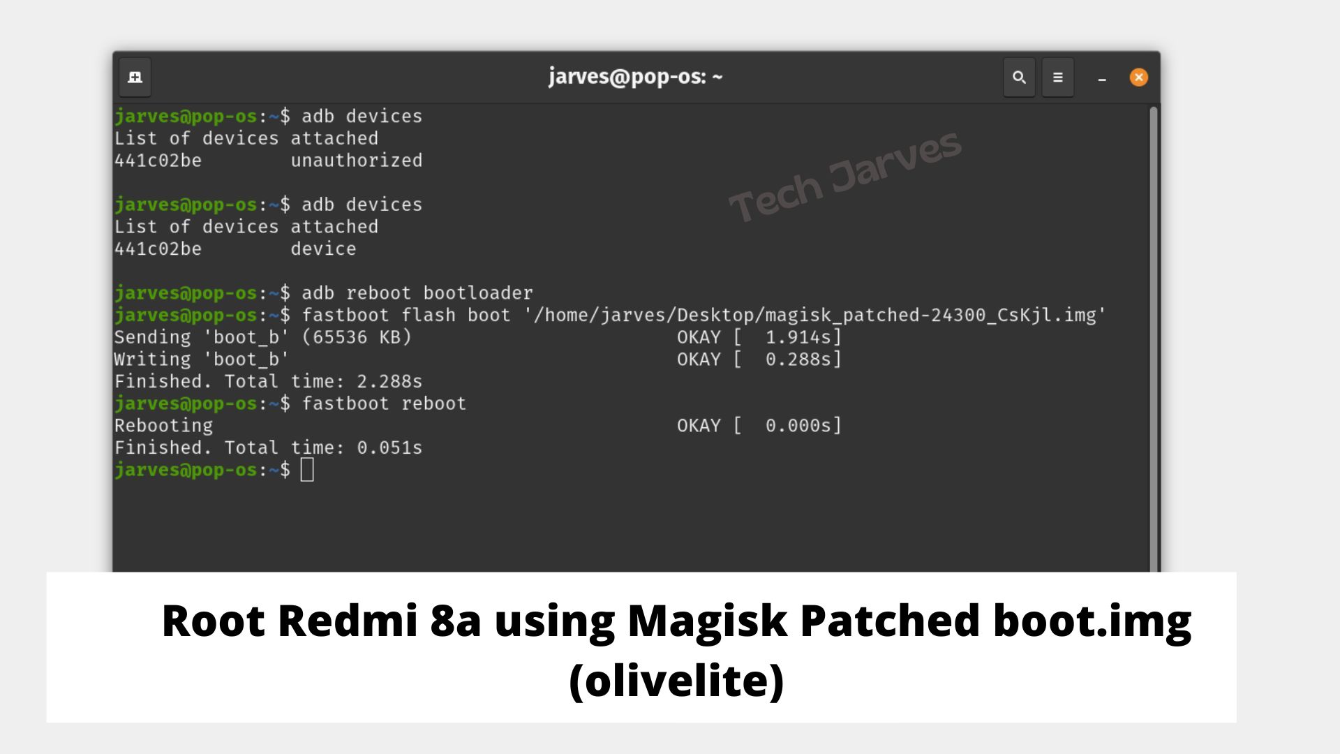 Root Redmi 8a using Magisk Patched boot.img
